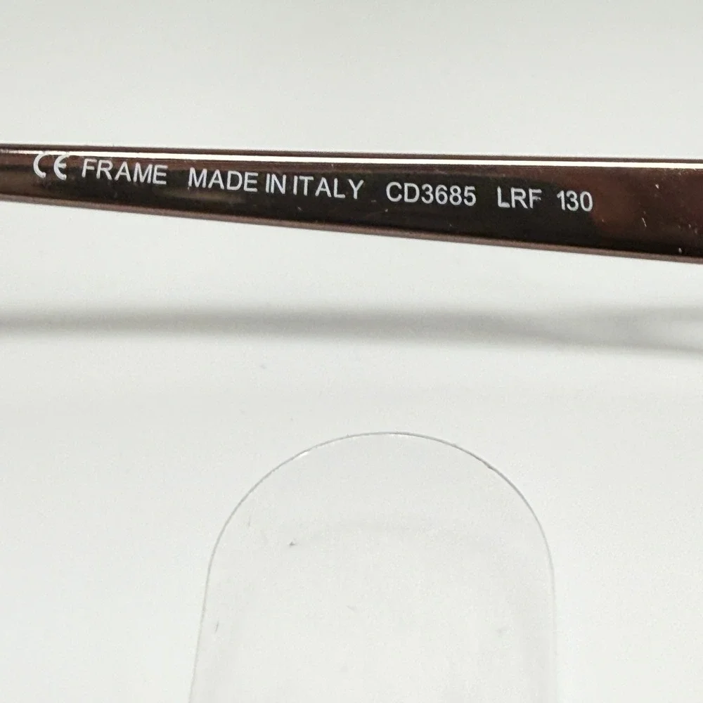 Christian Dior CD3685 LRF‎ Brown Rhinestone D Eyeglass Frames 52-16-130 21924